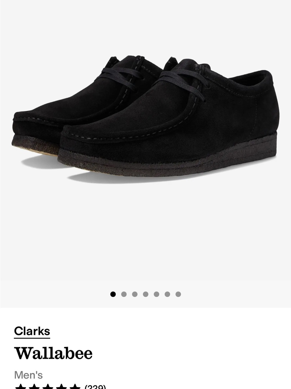 Clarks Wallabee Men's Black Suede Slip-On Loafers